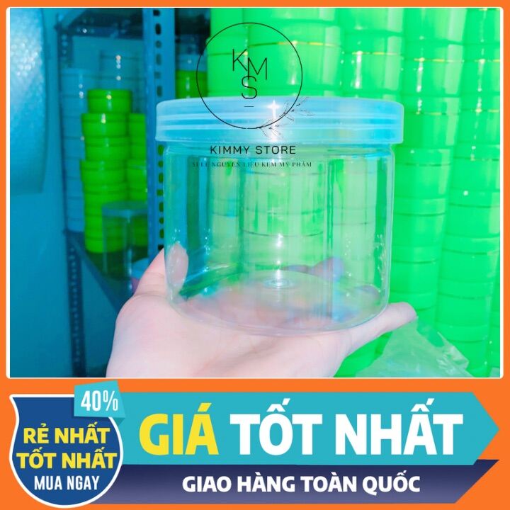 Lẻ hộp đựng kem 500g trong suốt