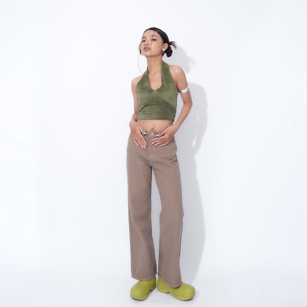 Áo Croptop Yếm PRADIES Velvet Halter