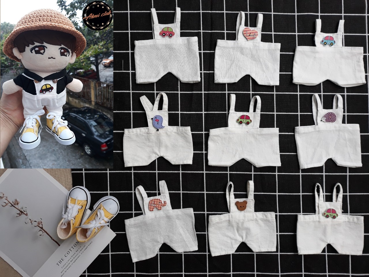 yếm trắng cute outfit doll 20 kpop