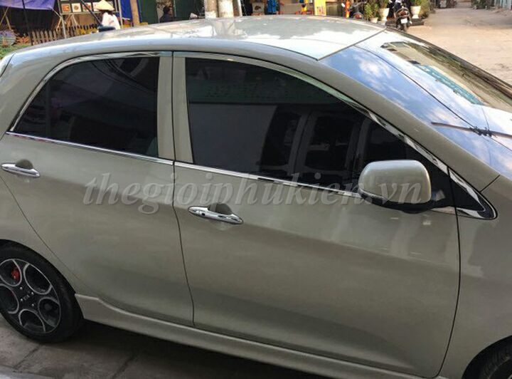 Nẹp chân kính INOX KIA Morning 2012-2019