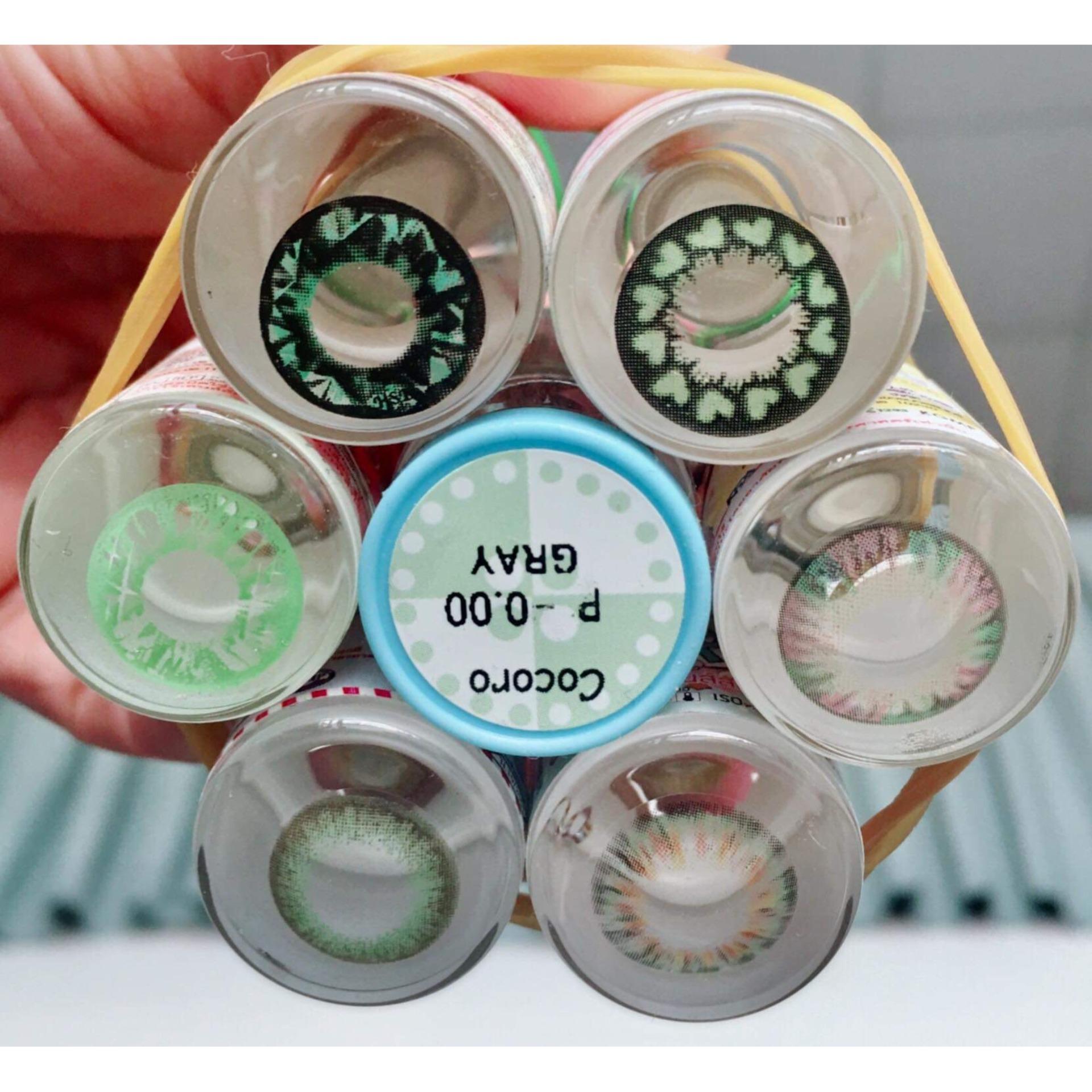 [HCM]lens màu xanh lá cây không độ