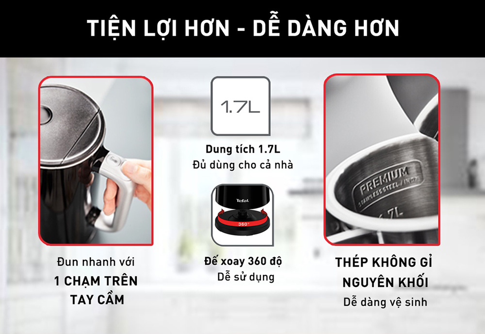 [Quà tặng không bán] Ấm Siêu Tốc Smart & Light KO850810