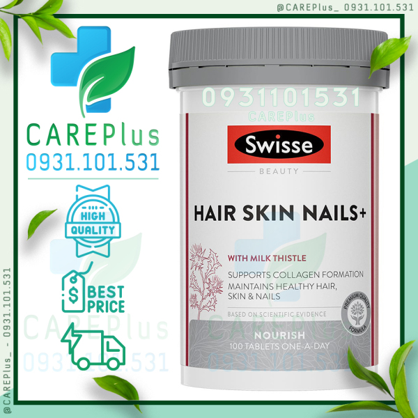 100 viên - Swisse Ultiboost Hair Skin Nails+ 100 Tablets