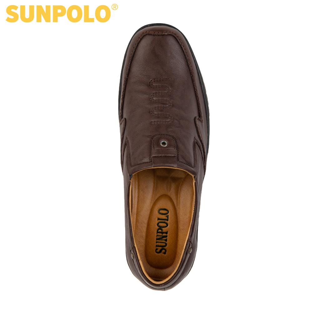 Giày Lười Nam Da Bò SUNPOLO SUS511 (Đen, Nâu)