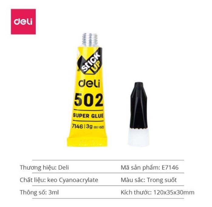 Keo Dán Sắt 502 Deli