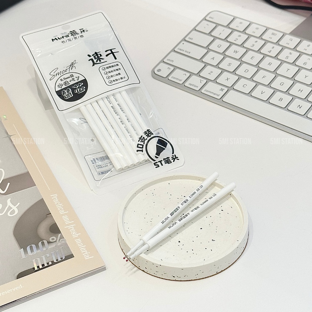 Bút bấm mura mực đen ngòi 0.5mm vỏ eternity love