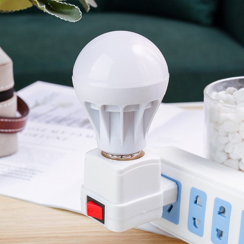 Square switch wireless light tail light E27 connector plug power on off button E27 light socket switch tail light square switch tail light