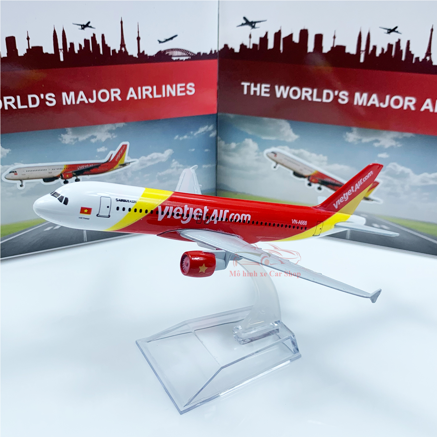 Mô hình máy bay Vietjet Air 20cm và 16cm