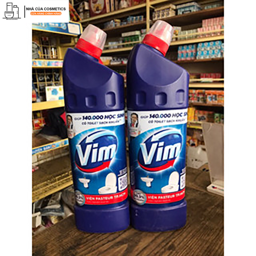 Nước Tẩy Bồn Cầu Vim Diệt Khuẩn (880ml/chai) - Xanh Biển