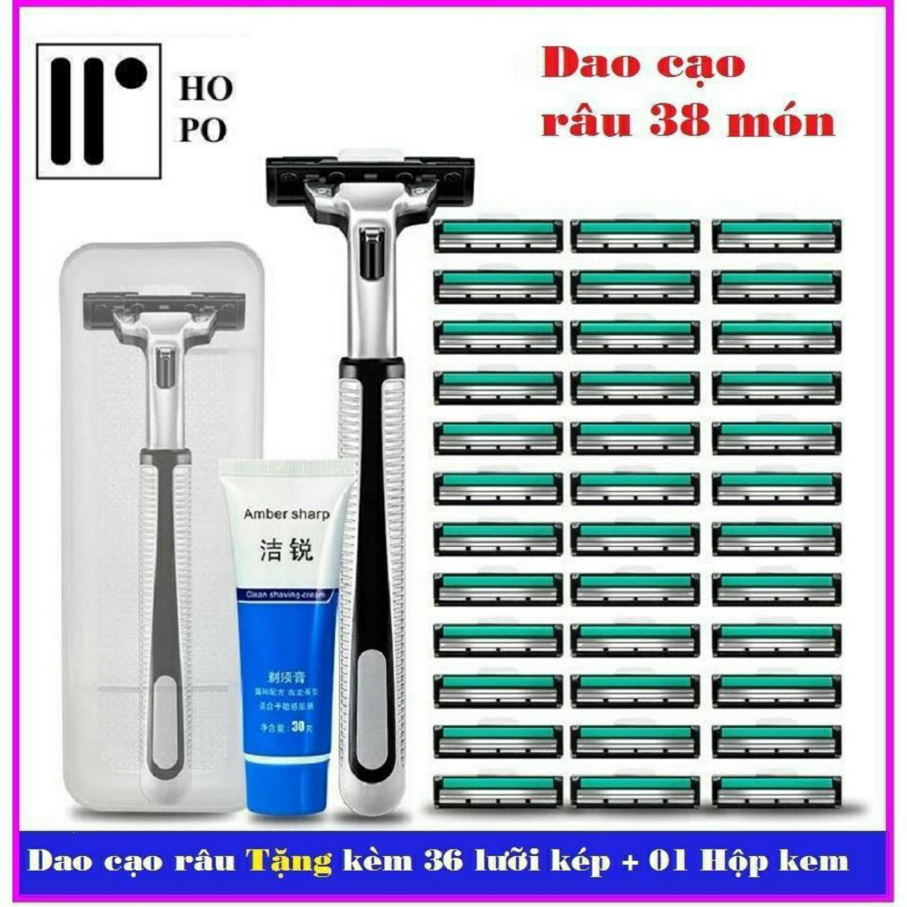 [HCM]Bộ dao cạo râu 38 món