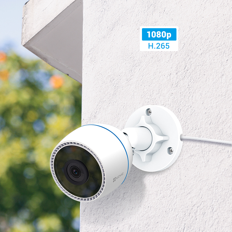 Camera IP/Wifi Ezviz H3C 2MP - Tầm quan sát đêm, Hồng Ngoại Lên Tới 30M- Chuẩn Chống Nước ip67- Hỗ trợ mic thu âm, thuật toán khử tạp âm - Phù Hợp Lắp Đặt Ngoài Trời -TQT