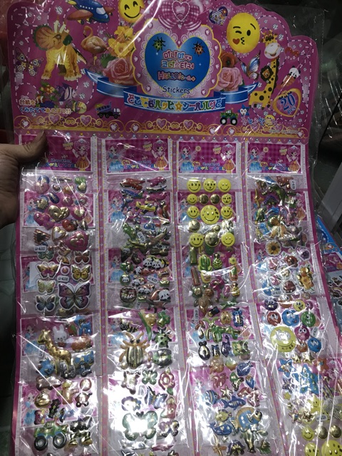 Combo 18 tấm hình dán