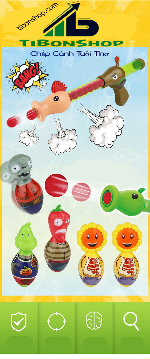 [HCM]Đồ chơi zombie hoa quả nổi giận Plants vs Zombies 2