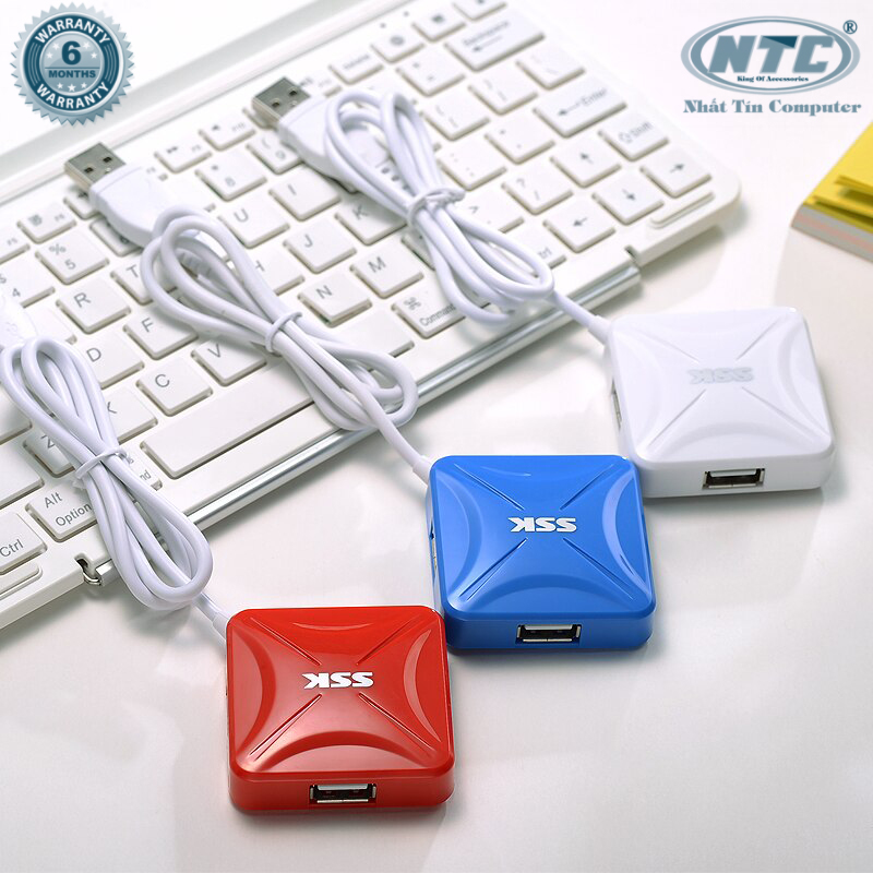 Hub chia cổng usb 2.0 ssk shu027 từ 1 ra 4 cổng