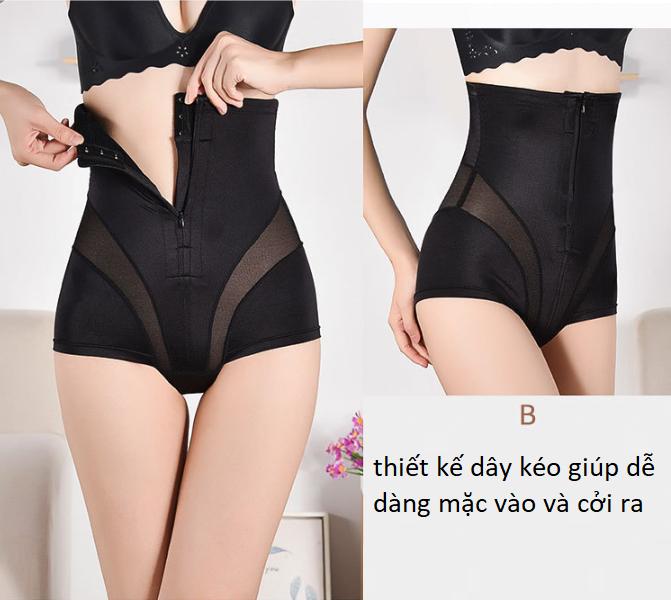 Quần gen bụng latex định hình vòng eo, đồ lót định hình thun su co giãn có khóa kéo gen siêu chặt mẫu mới [ khobuonle ]