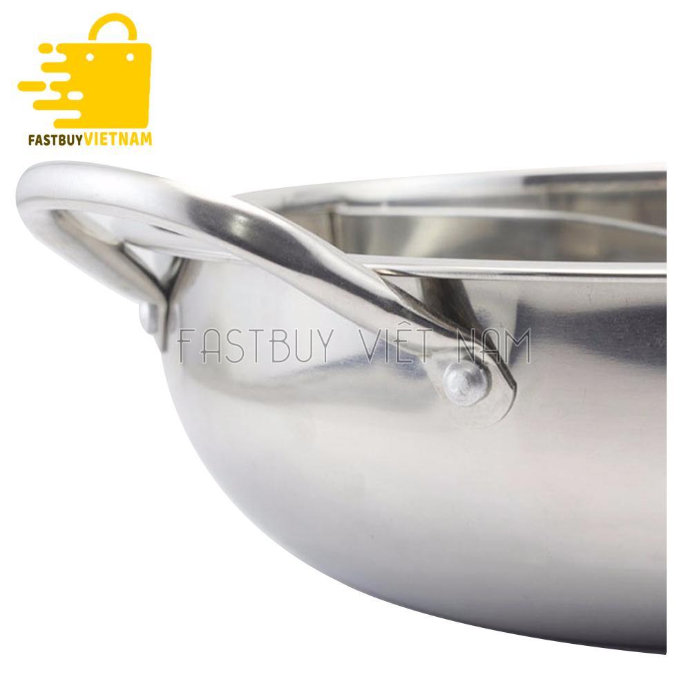 Nồi Lẩu INOX 2 Ngăn Đa Năng Size 30cm
