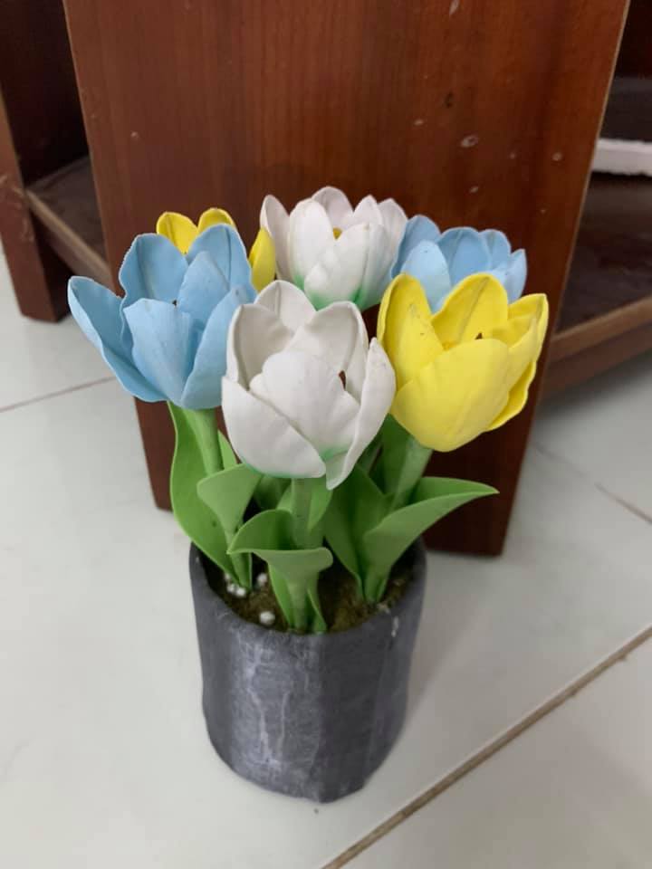 [HCM]Cành hoa tulip đất sét size trung