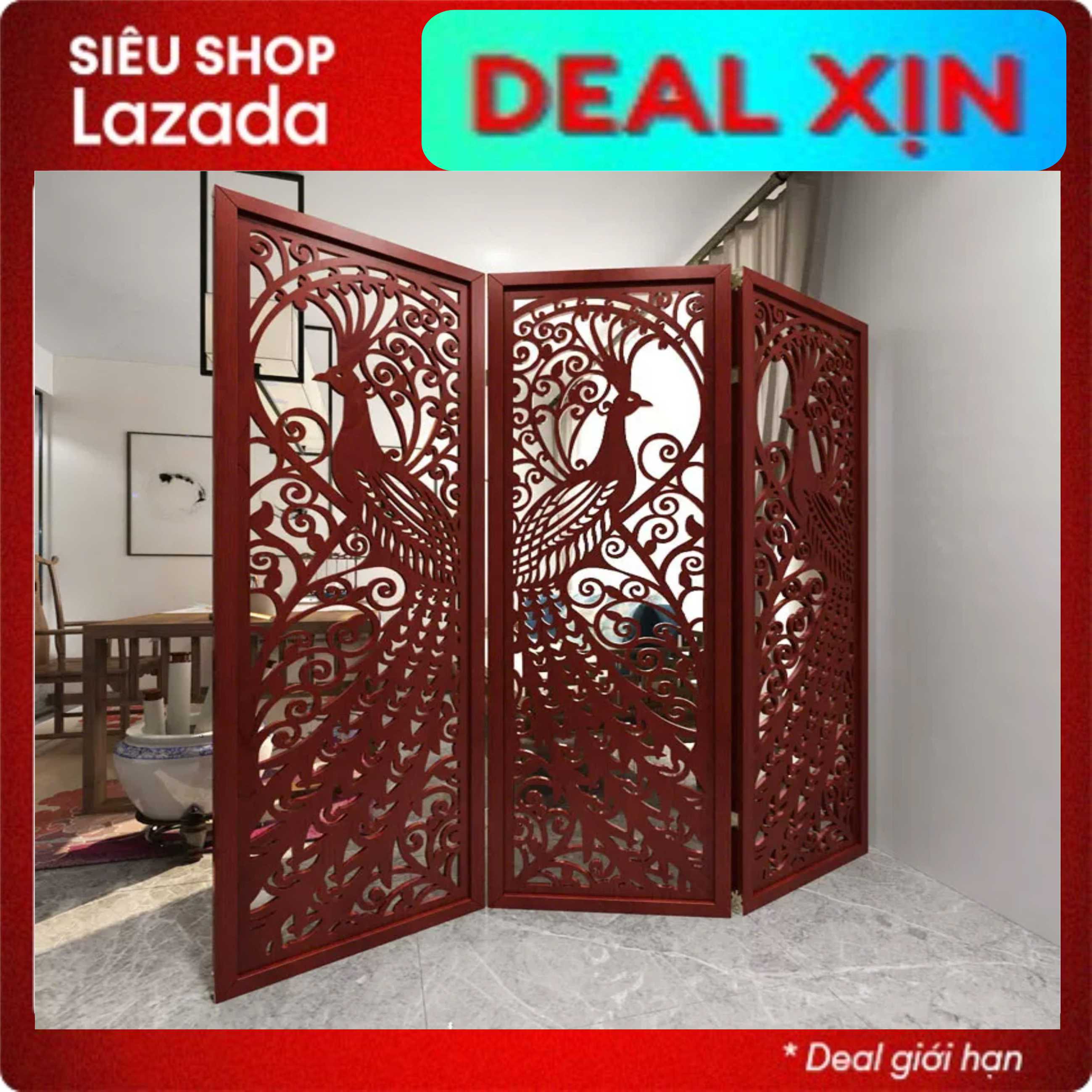 Vách ngăn bình phong , Ngăn phòng khách, phòng ngủ, phòng thờ , chất liệu ván milamin thương hiệu ván Ba Thanh