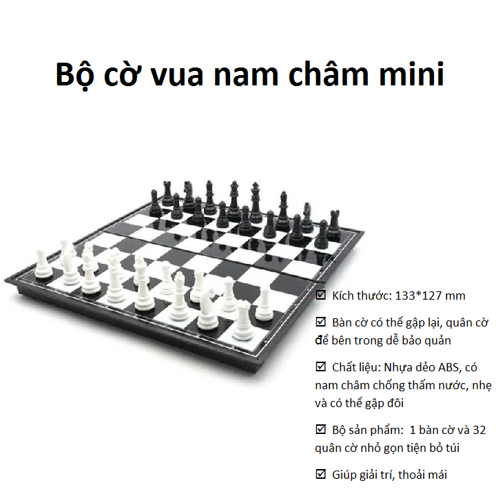 Bàn cờ vua nam châm mini