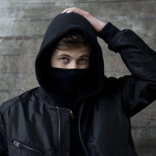 DJ Faded Alan Walker Full Black Scarf - Free Gift 1 Mini Keychain Ring
