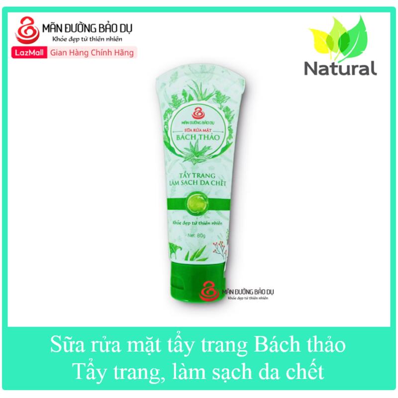 Sữa rửa mặt Bách Thảo tẩy trang, tẩy tế bào chết trên da - 80gr