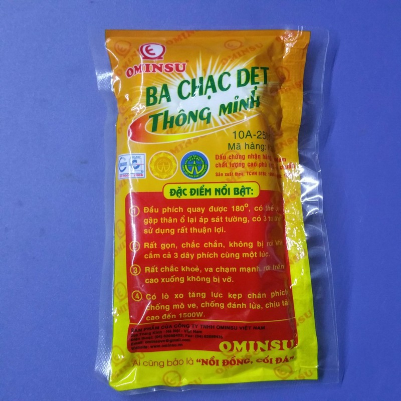 Phích cắm chia 3 ổ Cao cấp ( Tải 2200W )