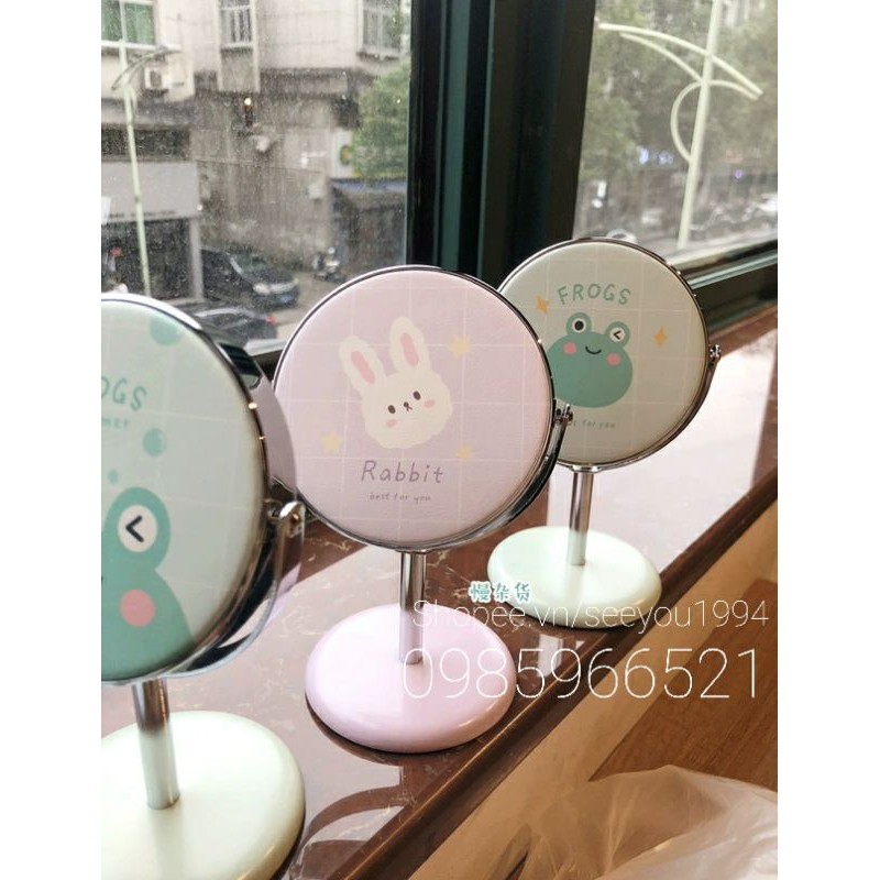 Gương Để Bàn Mini Xoay 360° độ Hình Cute