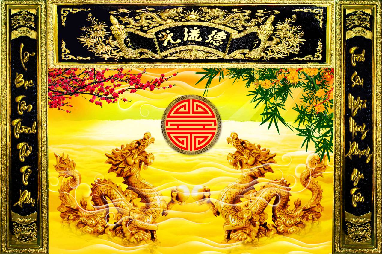 Tranh dán tường 3D Bàn thờ 80cm*120cm