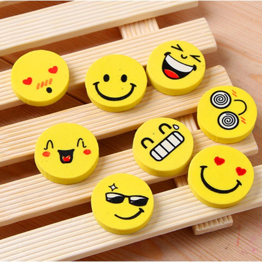 Gôm Tẩy hình mặt cười (túi gồm 4 cục) dễ thương
