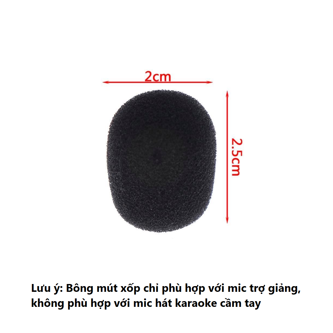 Combo Năm chiếc bông lọc micro, bông bọc mic trợ giảng, mút xốp bọc mic