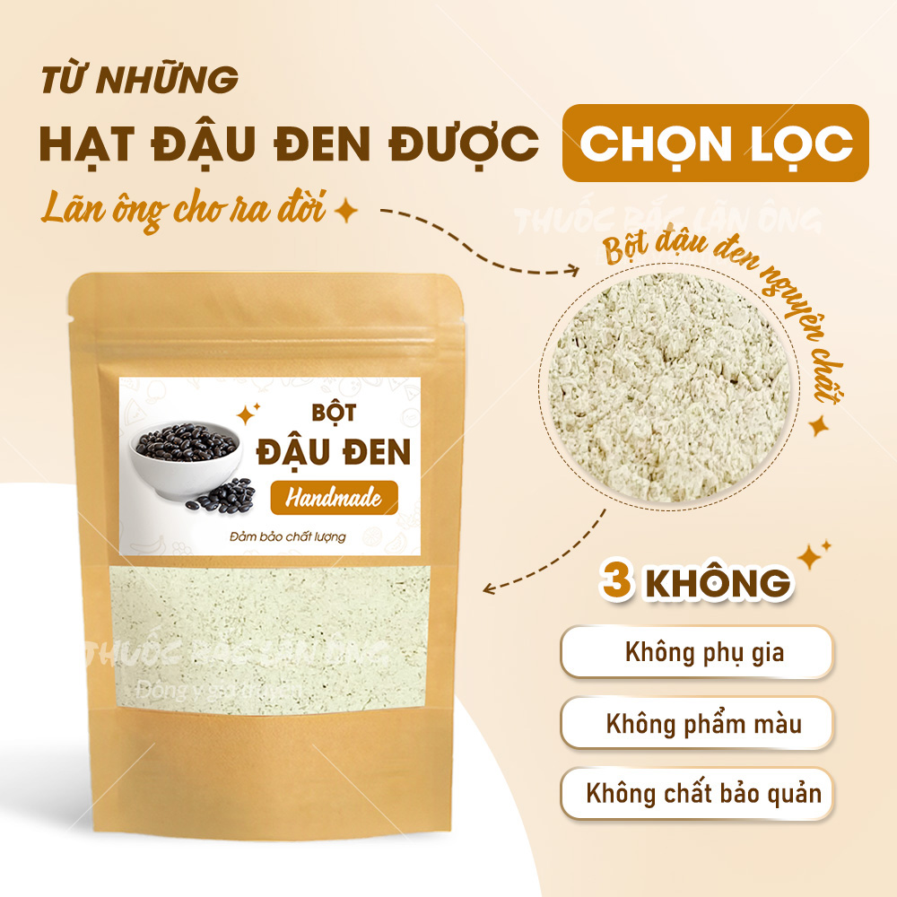 Bột đậu đen 100g, bột đỗ đen rang thơm, nghiền mịn, giúp thanh nhiệt, mát gan, hỗ trợ giảm cân