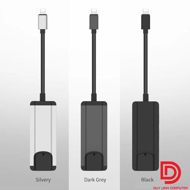 Cáp Lightning OTG to Lan, Hub USB dùng cho iPhone, iPad