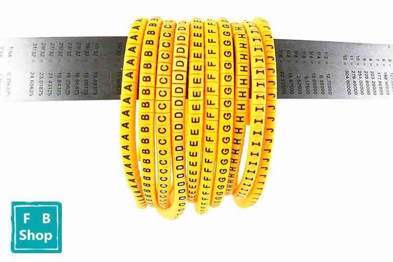 Hộp 26 loại chữ Đánh Dấu Dây Điện, Dây internet - Vòng đánh số dây mạng - Ống in số đánh dấu dây (Ø2.5mm-50 mắt/loại số)