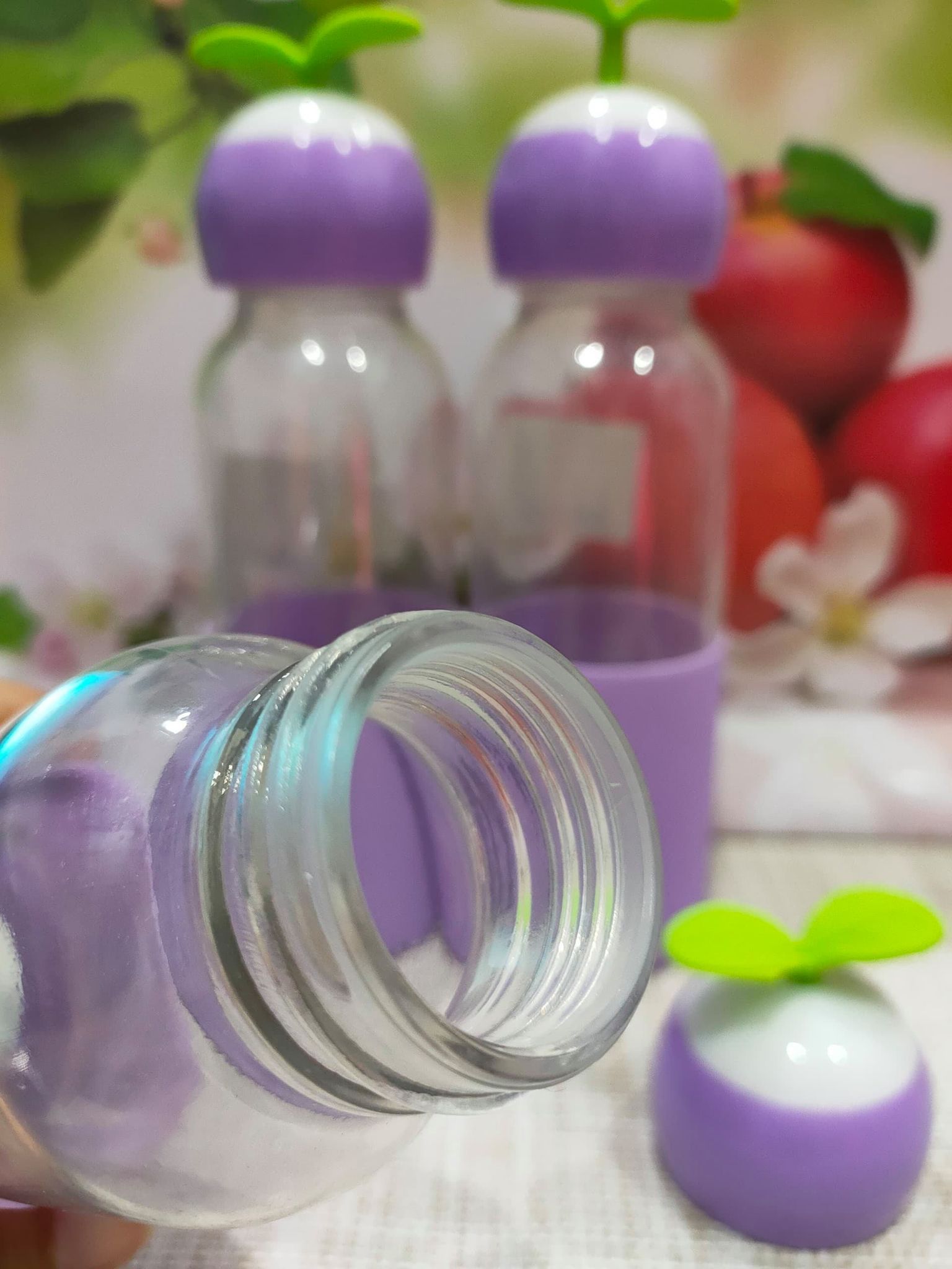 BÌNH THỦY TINH 300ML NẮP TÁO