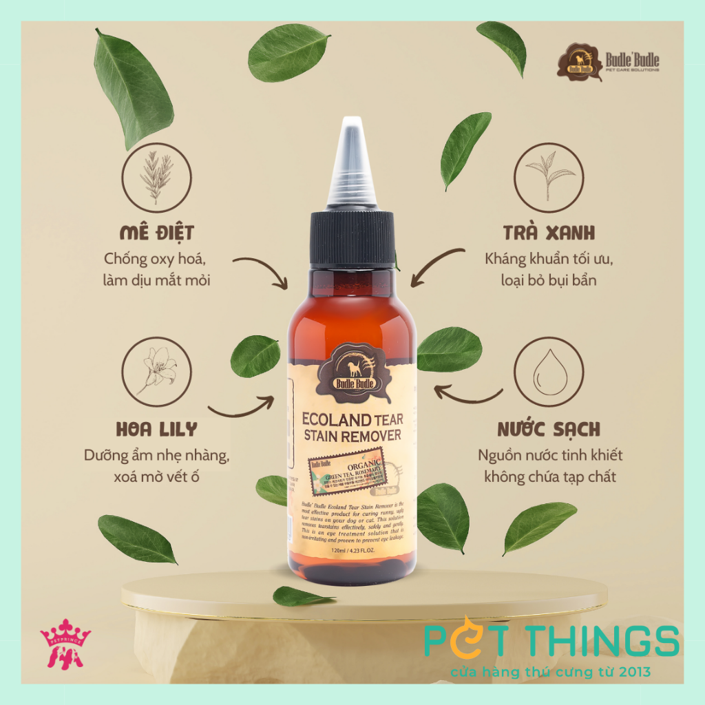 Budle Budle Tear Stand Remover 120ml For Dog