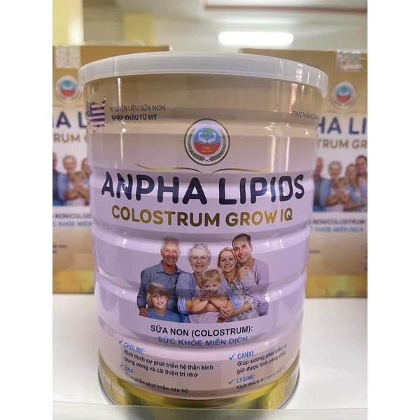 Sữa non Anpha Lipids Colostrum Grow IQ 900 gram