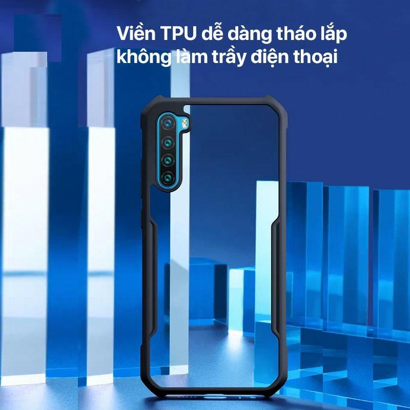 Ốp lưng chống sốc Xundd cao cấp Xiaomi Redmi Note 8 lưng cứng trong suốt viền TPU dẻo cao cấp đạt chứng nhận của SGS, Bo viền bảo vệ Camera