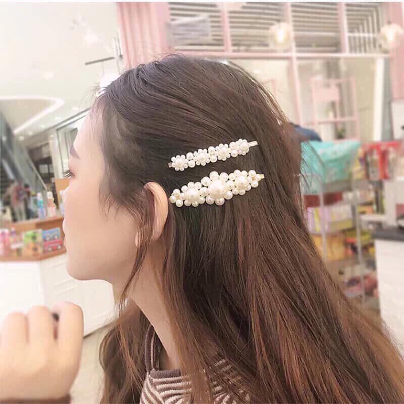 Set kẹp tóc 4 món Hàn Quốc, Kẹp toc Ngoc Trai