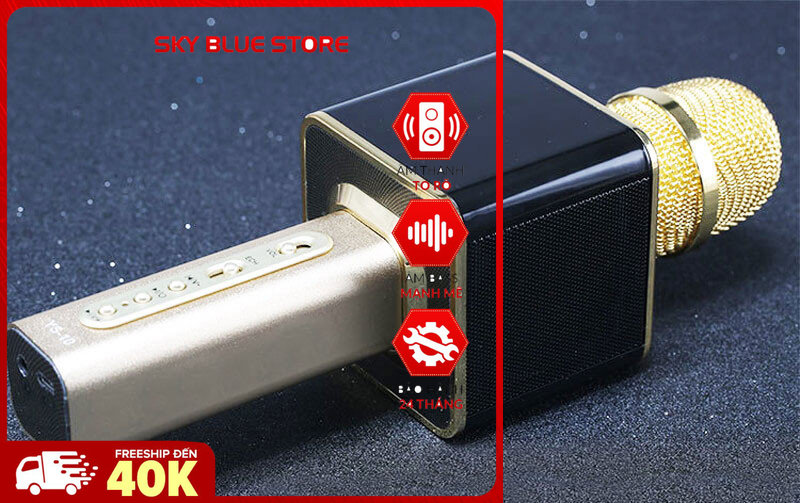 Micro hát karaoke bluetooth cầm tay YS 10A mic kèm loa blutooth dòng cao cấp 2023