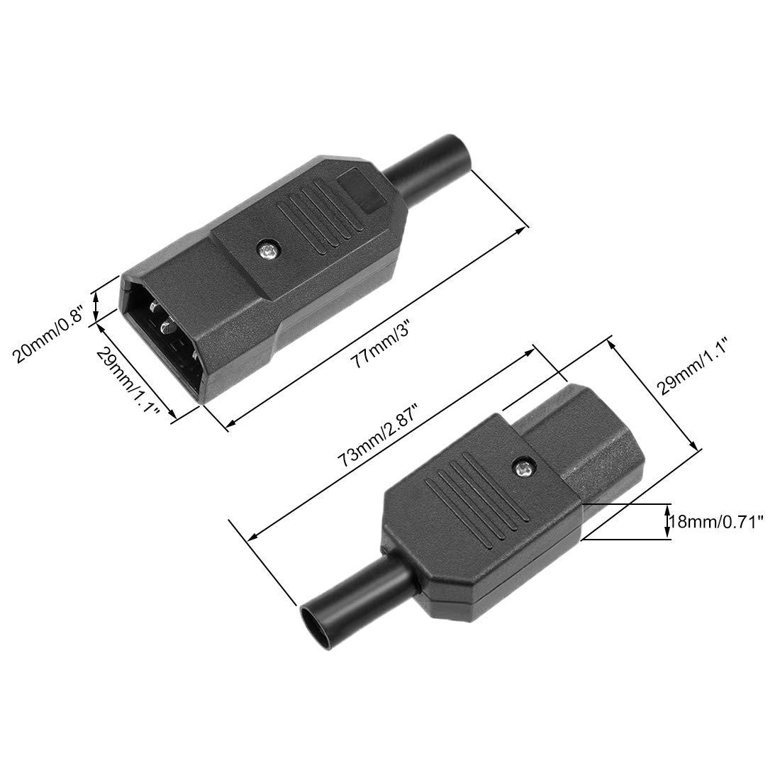 [HCM]Bộ 5 cặp Phích cắm C13 - C14 Đực và Cái