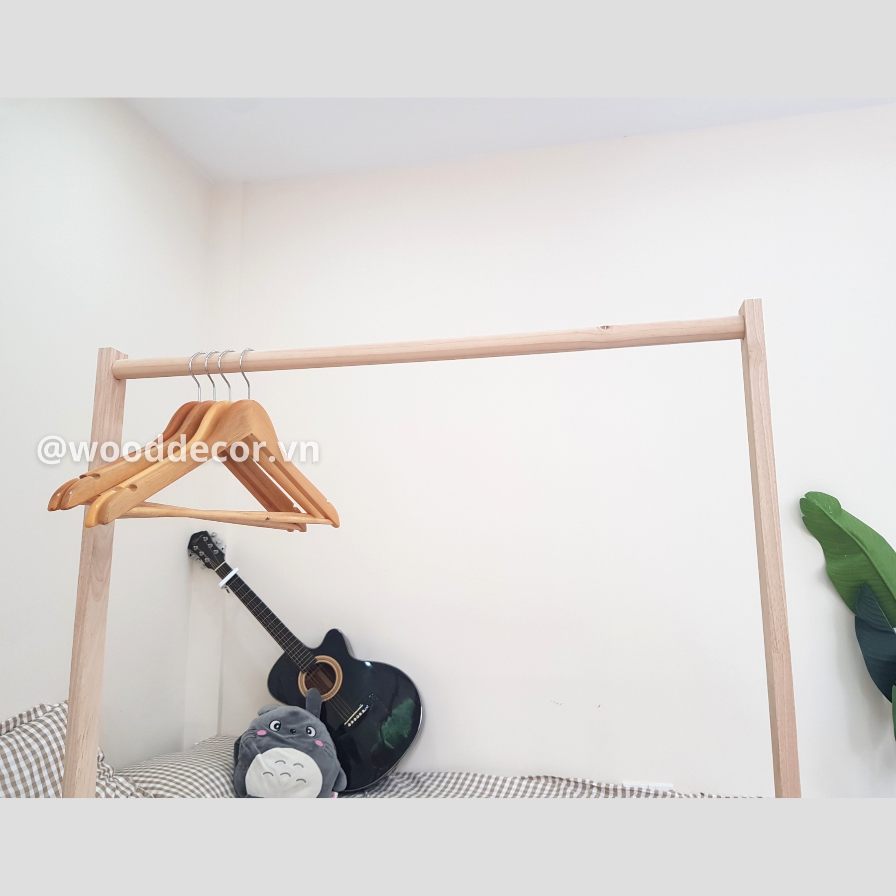 Thanh treo quần áo gỗ (Giá phơi quần áo/ sào đồ gỗ)
