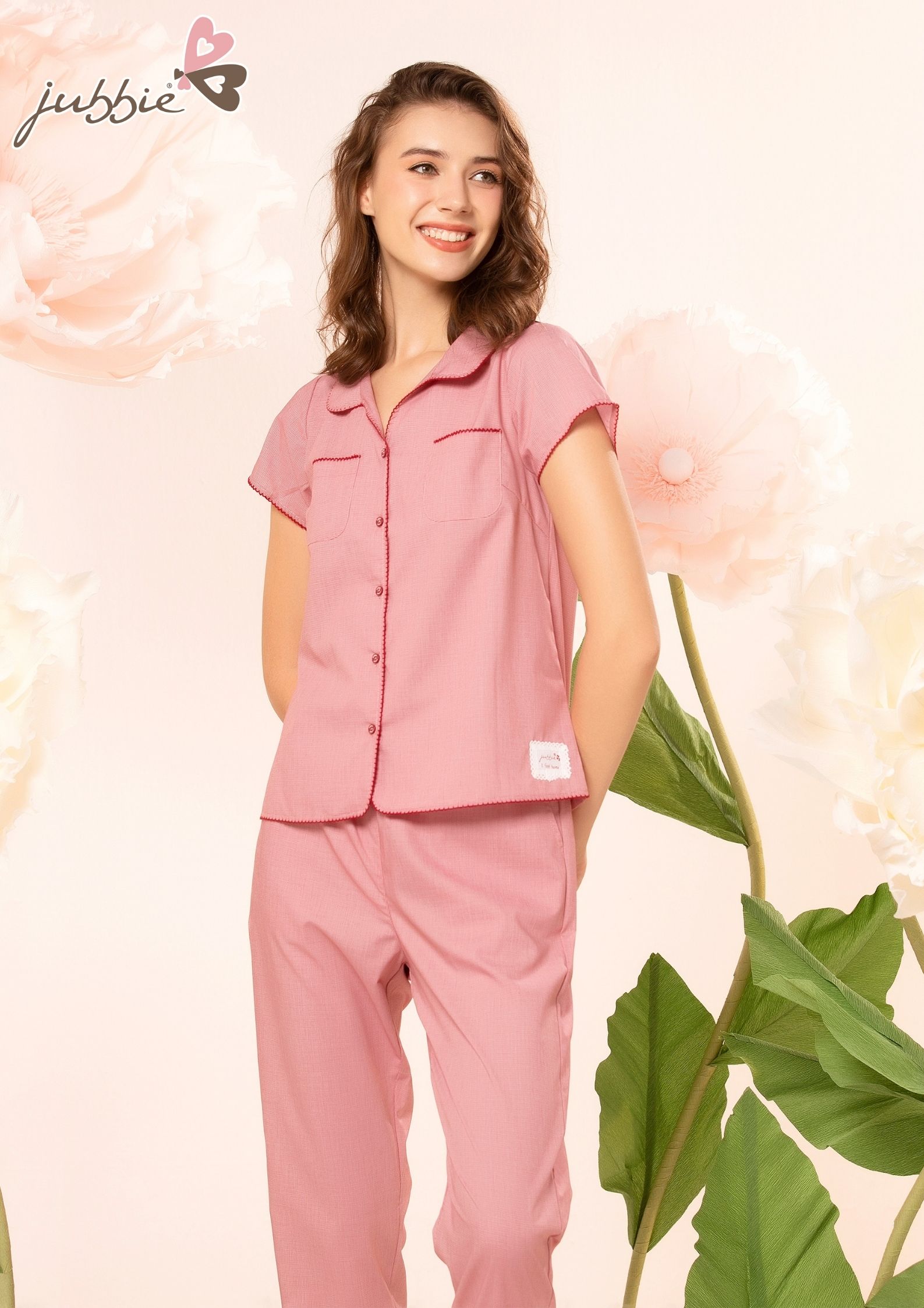 Bộ lửng cổ bẻ chạy đăng mặc nhà Jubbie 32446