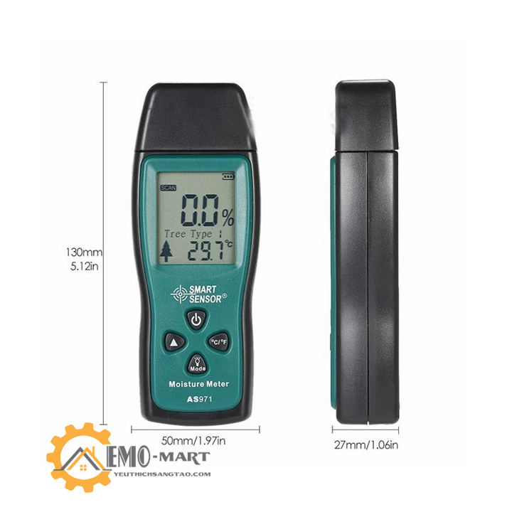 [FreeshipMAX] Máy đo độ ẩm gỗ Smart sensor AS971