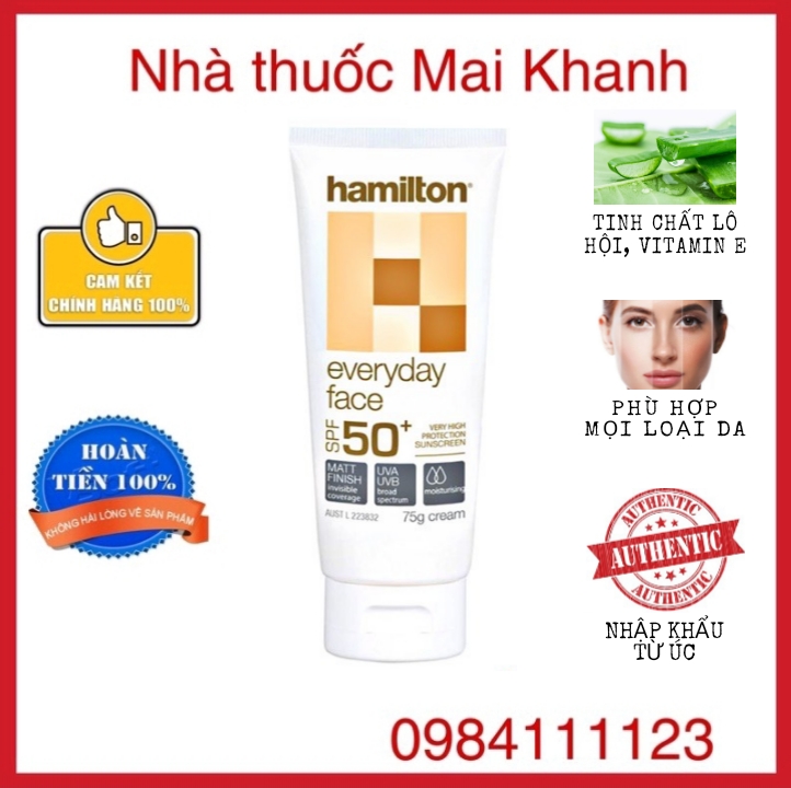 Kem chống nắng hamilton 75g