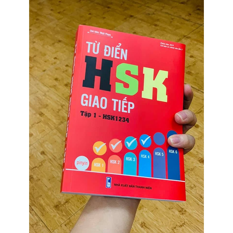 SÁCH - Từ Điển Giao Tiếp HSK1234 (Có Audio, Quà tăng) (Song ngữ Trung, Pinyin, Việt) + DVD