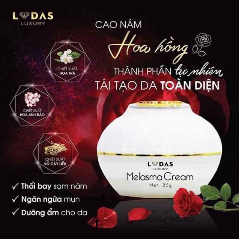 [HÀNG CHÍNH HÃNG] Cao nám hoa hồng Lodas melasma cream Đan Thy