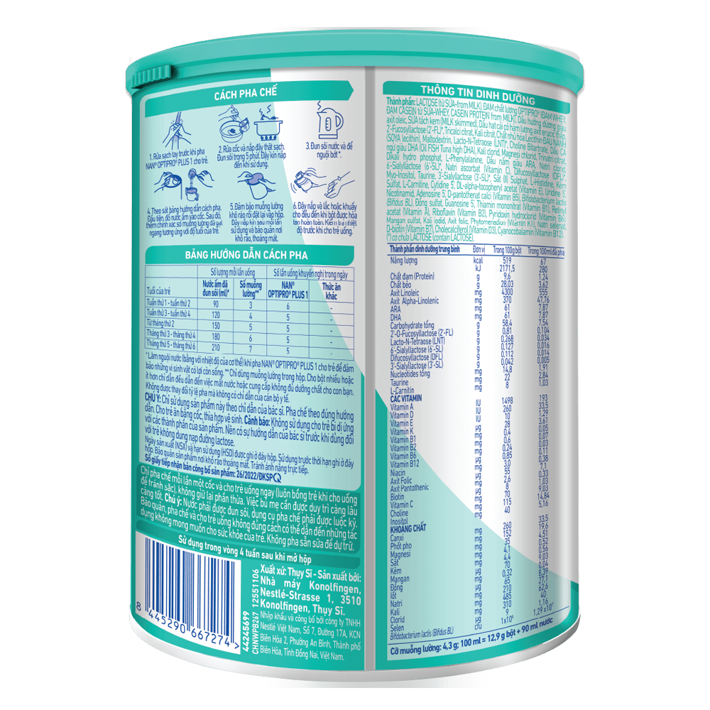 Sữa bột Nestle Nan Optipro Plus số 1 (800g)