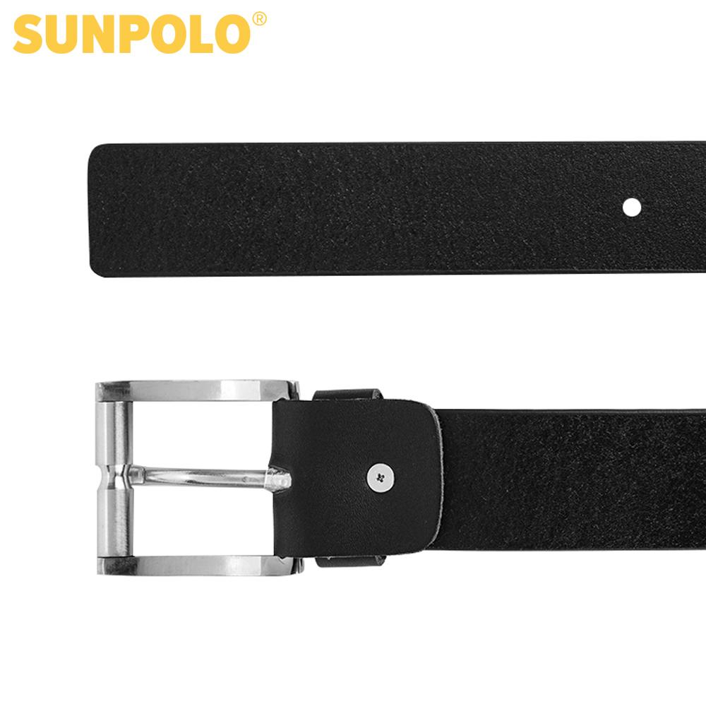 men cow leather belt (black)