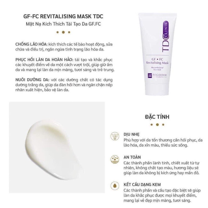 Mặt nạ cấp ẩm cho da Tegoder TDC Hyaluronic Acid Face Mask