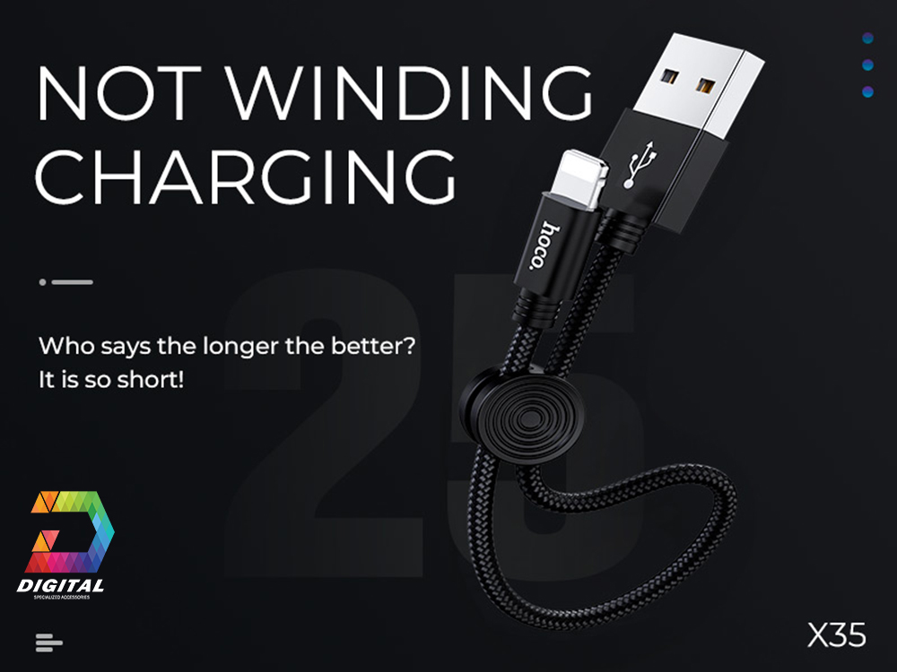 Cáp Sạc Nhanh Hoco X35 Chính Hãng Dài 25CM ( TypeC - Micro - Lightning )